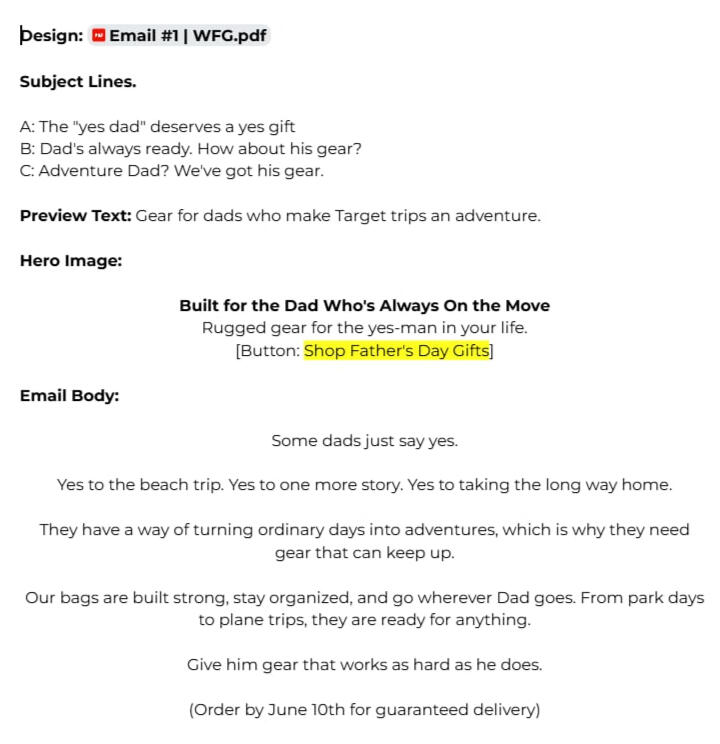 Nurture Emails | Walker Family Goods